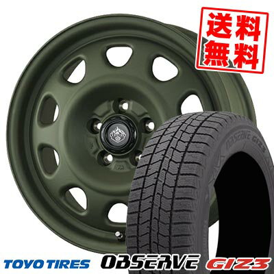215/65R16 98Q トーヨータイヤ OBSERVE GIZ3 LANDFOOT SWZ スタッドレスタイヤホイール4本セット 【取付対象】