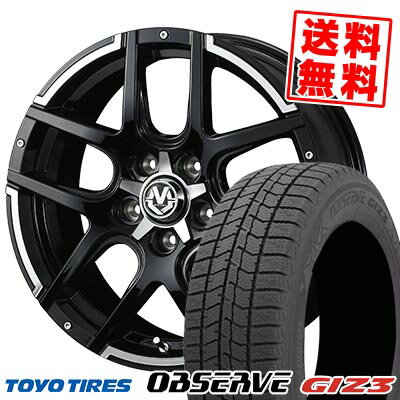 215/65R16 98Q トーヨータイヤ OBSERVE GIZ3 WEDS MUD VANCE04 スタッドレスタイヤホイール4本セット 【取付対象】