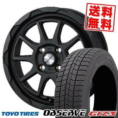 165/55R15 75Q トーヨータイヤ OBSERVE GIZ3 WEDS MUD VANCE06 スタッドレスタイヤホイール4本セット 【取付対象】