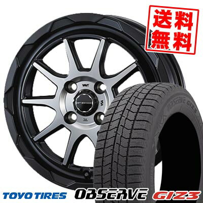 165/55R15 75Q トーヨータイヤ OBSERVE GIZ3 WEDS MUD VANCE06 スタッドレスタイヤホイール4本セット 【取付対象】