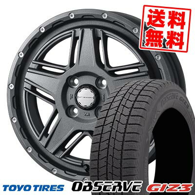 165/55R15 75Q トーヨータイヤ OBSERVE GIZ3 MUDVANCE 07 スタッドレスタイヤホイール4本セット 【取付対象】