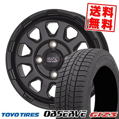 175/65R14 82Q トーヨータイヤ OBSERVE GIZ3 MAD CROSS RANGER スタッドレスタイヤホイール4本セット 【取付対象】