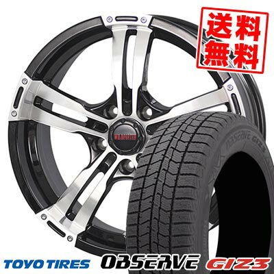 215/65R16 98Q トーヨータイヤ OBSERVE GIZ3 WILD PORTER CROSS FIVE スタッドレスタイヤホイール4本セット 【取付対象】