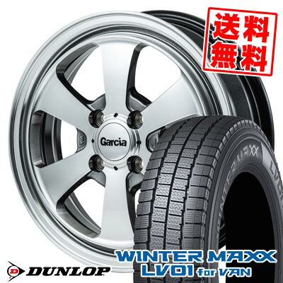 145/80R12 86/84N ダンロップ WINTER MAXX LV01 for VAN Garcia Dallas6 スタッドレスタイヤホイール4本セット 【取付対象】