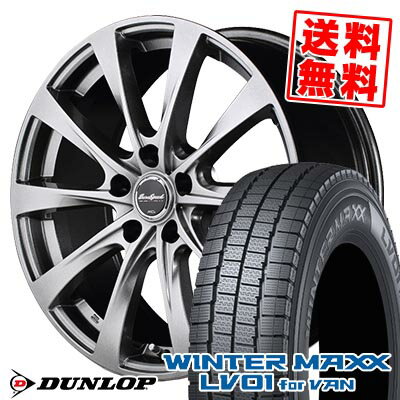 215/70R15 107/105N ダンロップ WINTER MAXX LV01 for VAN EUROSPEED F10 スタッドレスタイヤホイール4本セット 【取付対象】