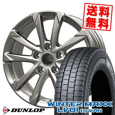 215/70R15 107/105N ダンロップ WINTER MAXX LV01 for VAN ZACK JP-325 スタッドレスタイヤホイール4本セット 【取付対象】