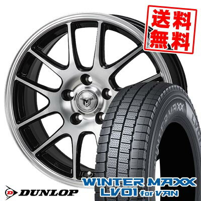 215/70R15 107/105N ダンロップ WINTER MAXX LV01 for VAN JP STYLE MJ02 スタッドレスタイヤホイール4本セット 【取付対象】