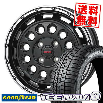 155/65R14 75Q グッドイヤー ICE NAVI8 WILD PORTER Funk DDC スタッドレスタイヤホイール4本セット 【取付対象】