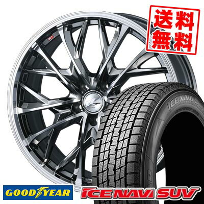 215/70R16 100Q グッドイヤー ICE NAVI SUV LEONIS MV スタッドレスタイヤホイール4本セット 【取付対象】