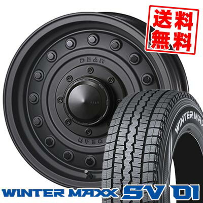 205/70R15 104/102L ダンロップ WINTER MAXX SV01 DEAN COLORADO スタッドレスタイヤホイール4本セット 【取付対象】