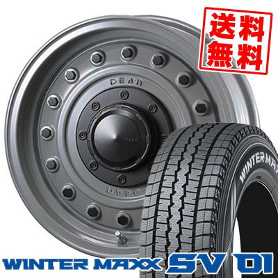 205/70R15 104/102L ダンロップ WINTER MAXX SV01 DEAN COLORADO スタッドレスタイヤホイール4本セット 【取付対象】