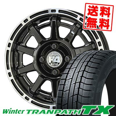 155/65R14 75Q トーヨータイヤ Winter TRANPATH TX H4 MOTOR X1 スタッドレスタイヤホイール4本セット 【取付対象】