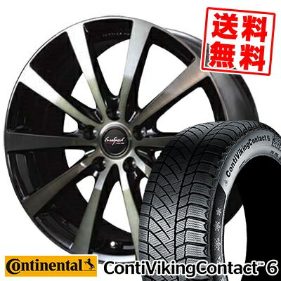 215/55R16 CONTINENTAL コンチネンタル ContiVikingContact6 コンチバイキングコンタクト6 EuroSpeed BL10 ユーロスピード BL10 スタッドレスタイヤホイール4本セット