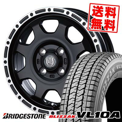 155/80R12 88/87N ブリヂストン BLIZZAK VL10A MUD BAHN XR-910K スタッドレスタイヤホイール4本セット 【取付対象】