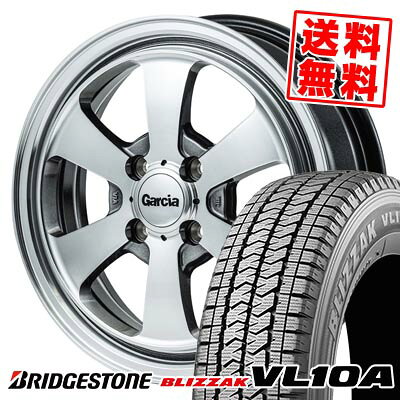155/80R12 88/87N ブリヂストン BLIZZAK VL10A Garcia Dallas6 スタッドレスタイヤホイール4本セット 【取付対象】