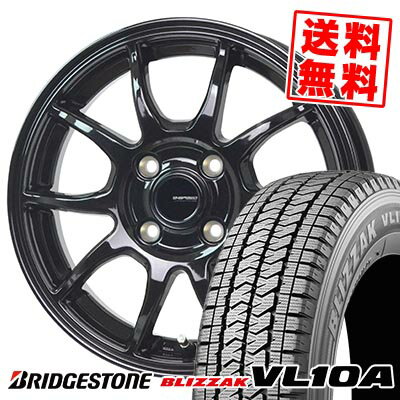 145/80R13 88/86N ブリヂストン BLIZZAK VL10A G-SPEED G-06 スタッドレスタイヤホイール4本セット 【取付対象】