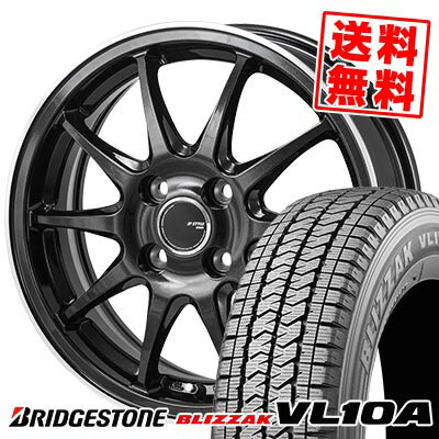 145/80R13 88/86N ブリヂストン BLIZZAK VL10A JP STYLE R10 スタッドレスタイヤホイール4本セット 【取付対象】