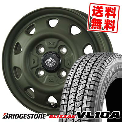 155/80R12 88/87N ブリヂストン BLIZZAK VL10A LANDFOOT SWZ スタッドレスタイヤホイール4本セット 【取付対象】