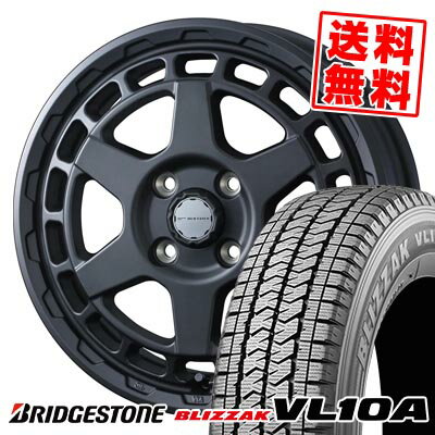 155/80R12 88/87N ブリヂストン BLIZZAK VL10A MUDVANCE X Type S スタッドレスタイヤホイール4本セット 【取付対象】