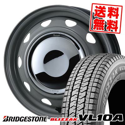 155/80R12 88/87N ブリヂストン BLIZZAK VL10A NewCarrow スタッドレスタイヤホイール4本セット 【取付対象】