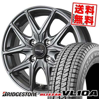 145/80R13 88/86N ブリヂストン BLIZZAK VL10A SIBILLA NEXT F05 スタッドレスタイヤホイール4本セット 【取付対象】
