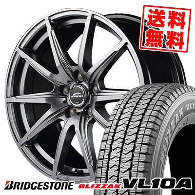 155/80R13 90/89N ブリヂストン BLIZZAK VL10A SCHNEIDER SLS スタッドレスタイヤホイール4本セット 【取付対象】