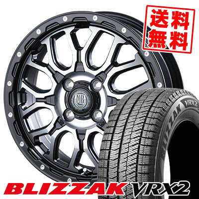 155/65R14 75Q ブリヂストン BLIZZAK VRX2 MUD BAHN XR-800M スタッドレスタイヤホイール4本セット 【取付対象】