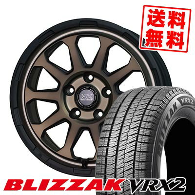 205/55R16 91Q ブリヂストン BLIZZAK VRX2 MAD CROSS RANGER スタッドレスタイヤホイール4本セット 【取付対象】