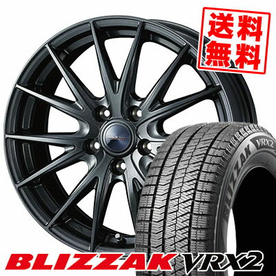 225/45R18 91Q ブリヂストン BLIZZAK VRX2 VELVA SPORT2 スタッドレスタイヤホイール4本セット 【取付対象】