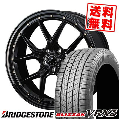 225/45R18 91Q ブリヂストン BLIZZAK VRX3 NOVARIS ASSETE S1 スタッドレスタイヤホイール4本セット 【取付対象】
