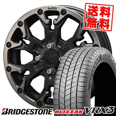 165/65R14 79Q ブリヂストン BLIZZAK VRX3 MG GOLEM Jr. スタッドレスタイヤホイール4本セット 【取付対象】