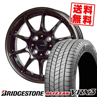 185/70R14 88Q ブリヂストン BLIZZAK VRX3 G-SPEED P-07 スタッドレスタイヤホイール4本セット 【取付対象】