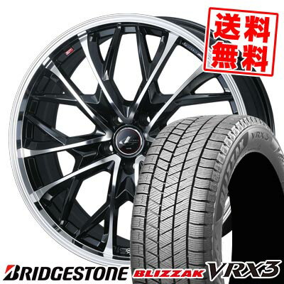225/40R19 89Q ブリヂストン BLIZZAK VRX3 LEONIS MV スタッドレスタイヤホイール4本セット 【取付対象】