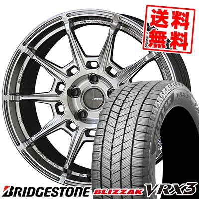 215/45R18 89Q ブリヂストン BLIZZAK VRX3 GALERNA REFINO スタッドレスタイヤホイール4本セット 【取付対象】