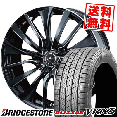 225/40R19 89Q ブリヂストン BLIZZAK VRX3 weds LEONIS VT スタッドレスタイヤホイール4本セット 【取付対象】