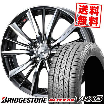 165/60R15 77Q BRIDGESTONE ブリヂストン BLIZZAK VRX3 ブリザック VRX3 weds LEONIS VX ウエッズ レオニス VX スタッドレスタイヤホイール4本セット