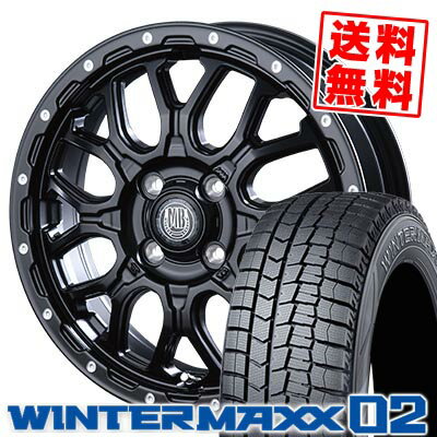 165/65R14 79Q ダンロップ WINTER MAXX 02 WM02 MUD BAHN XR-800M スタッドレスタイヤホイール4本セット 【取付対象】