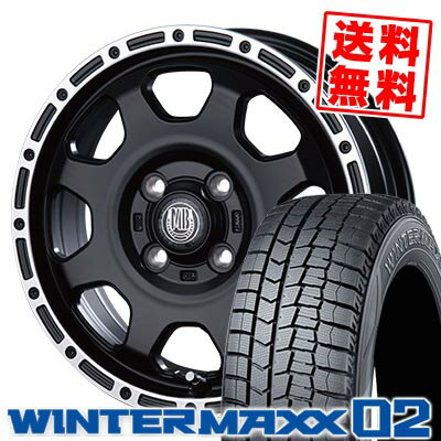 165/55R14 72Q ダンロップ WINTER MAXX 02 WM02 MUD BAHN XR-910K スタッドレスタイヤホイール4本セット 【取付対象】