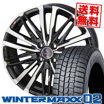 175/65R14 82Q DUNLOP ダンロップ WINTER MAXX 02 WM02 ウインターマックス 02 SMACK CREST スマック クレスト スタッドレスタイヤホイール4本セット