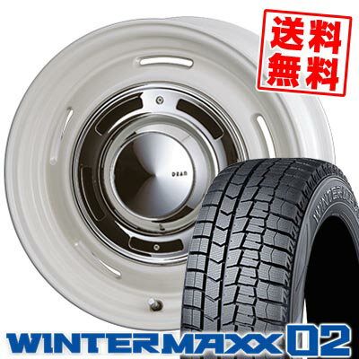 165/55R15 75Q ダンロップ WINTER MAXX 02 WM02 DEAN CROSS COUNTRY スタッドレスタイヤホイール4本セット 【取付対象】