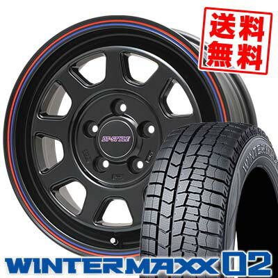 215/65R16 98Q DUNLOP ダンロップ WINTER MAXX 02 WM02 ウインターマックス 02 DT-STYLE DT スタイル スタッドレスタイヤホイール4本セット【取付対象】