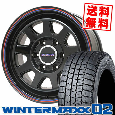 215/60R17 96Q DUNLOP ダンロップ WINTER MAXX 02 WM02 ウインターマックス 02 DT-STYLE DT スタイル スタッドレスタイヤホイール4本セット for 200系ハイエース【取付対象】