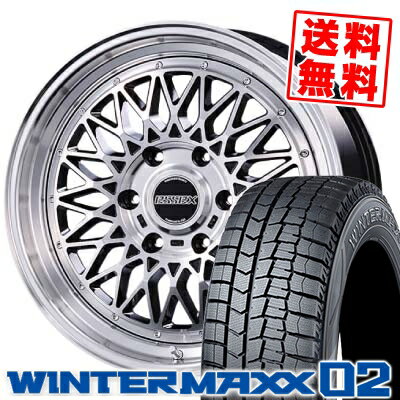 215/65R16 98Q ダンロップ WINTER MAXX 02 WM02 ESSEX ENCM 1PIECE スタッドレスタイヤホイール4本セット for 200系ハイエース【取付対象】