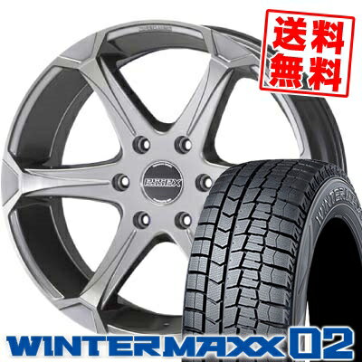 225/50R18 95Q ダンロップ WINTER MAXX 02 WM02 ESSEX EJ スタッドレスタイヤホイール4本セット for 200系ハイエース【取付対象】