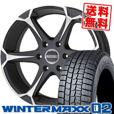 225/50R18 95Q ダンロップ WINTER MAXX 02 WM02 ESSEX EJ スタッドレスタイヤホイール4本セット for 200系ハイエース【取付対象】