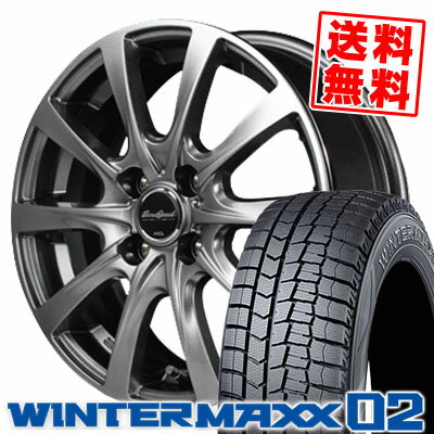 楽天タイヤプライス館165/55R15 75Q DUNLOP ダンロップ WINTER MAXX 02 WM02 ウインターマックス 02 EUROSPEED F10 ユーロスピード F10 スタッドレスタイヤホイール4本セット