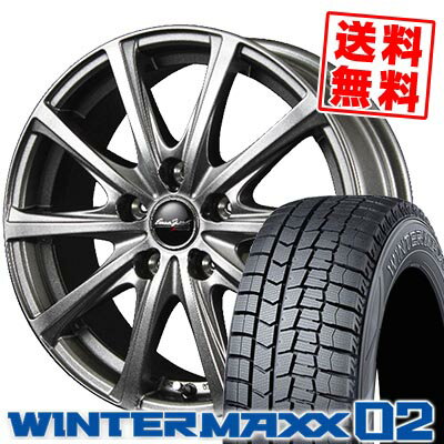 225/45R18 DUNLOP ダンロップ WINTER MAXX 02 WM02 ウインターマックス 02 EuroSpeed V25 ユーロスピード V25 スタッドレスタイヤホイール4本セット【取付対象】