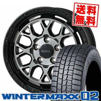 215/65R16 98Q ダンロップ WINTER MAXX 02 WM02 WILD PORTER Funk WMC スタッドレスタイヤホイール4本セット 【取付対象】
