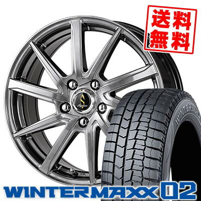 205/60R16 96T XL ダンロップ WINTER MAXX 02 WM02 Septimo G01+ スタッドレスタイヤホイール4本セット 【取付対象】