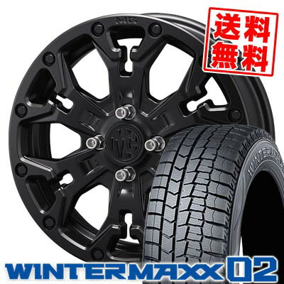 155/65R14 75Q ダンロップ WINTER MAXX 02 WM02 MG GOLEM Jr. スタッドレスタイヤホイール4本セット 【取付対象】